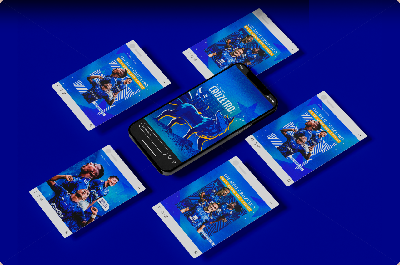 Peça digital da campanha do Cruzeiro.
