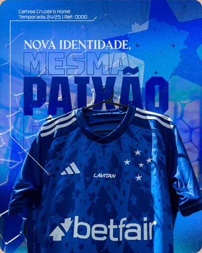 Peça social adicional da campanha do Cruzeiro.
